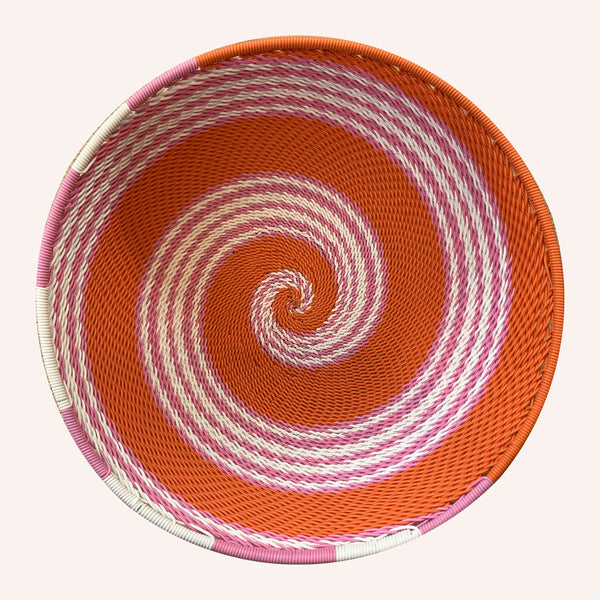 Ring Ring Bowl, Orange/Pink