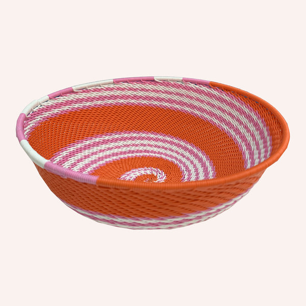 Ring Ring Bowl, Orange/Pink