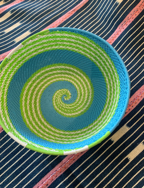 Ring Ring Bowl, Blue/Green