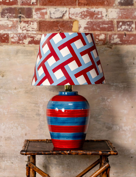 FAULTY Stripe Lamp, Red & Blue