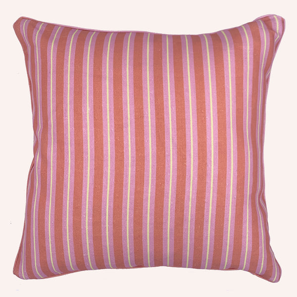 Stripe Cushion, Pink & Orange