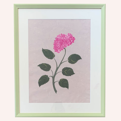 Hydrangea i Ebru Marbling