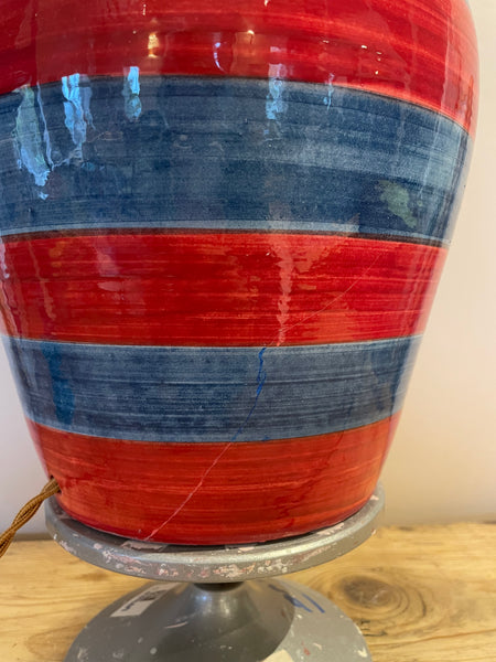 FAULTY Stripe Lamp, Red & Blue