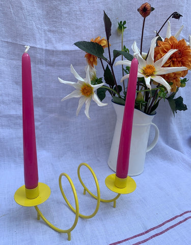 Slinky Candleholder, Yellow (sample)