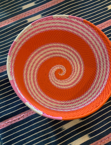 Ring Ring Bowl, Orange/Pink