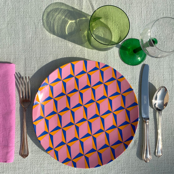 Retro Plate, Pink