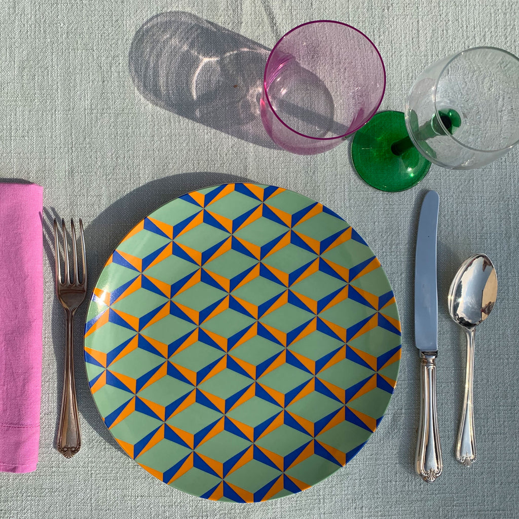 Throwback Plate Retro Plate, Green