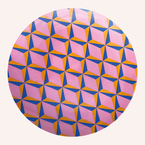Retro Plate, Pink